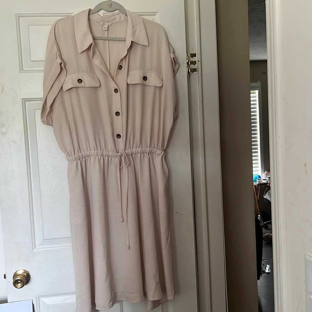 Cato Dress Size 18/20 Button Top/Elastic Tie Waist